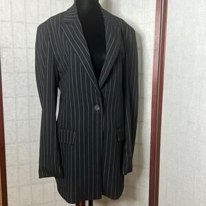 NWOT SUNDARBAY BLACK PINSTRIPE OVERSIZE BLAZER SIZE‎ S